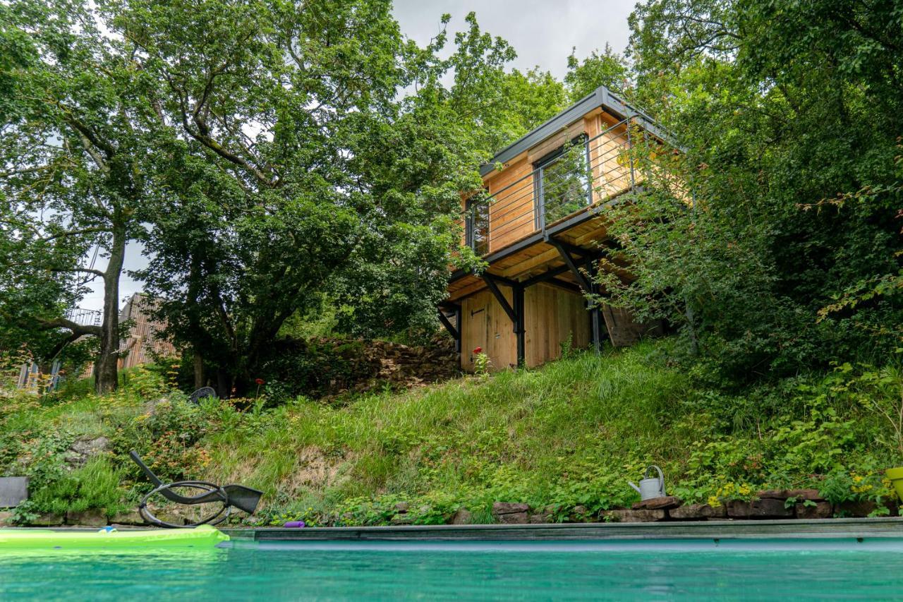 Le Moonloft Insolite Tiny-House Dans Les Arbres & 1 Seance De Sauna Pour 2 Avec Vue Panoramique Osenbach Экстерьер фото
